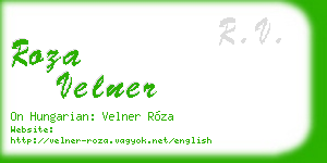 roza velner business card