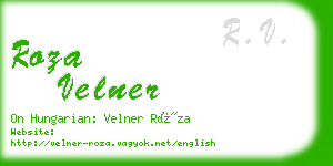 roza velner business card